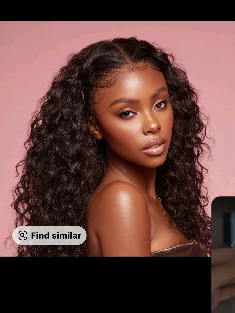 Curly Highlighted Brown Women's Wig - Natural Volume - Picture 5 of 5